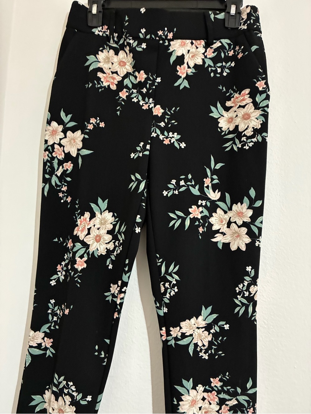 Haver & Blair Skinny Pants with Cream & Mint Floral Print